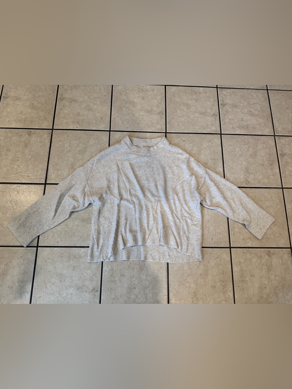 Light Gray Women's Cozy Crewneck Sweater